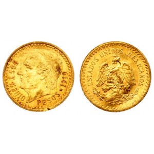 Mexico  2-1/2 Pesos 1919 Averse: National arms. Reverse: Miguel Hidalgo y Costilla. Gold. KM 463