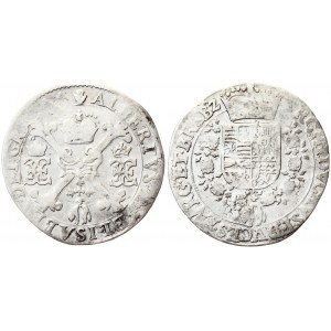 Spanish Netherlands Brabant 1/4 Patagon (1612-1621) Antwerp. Albert & Isabella. (1612-1621) Averse: St. Andrew...