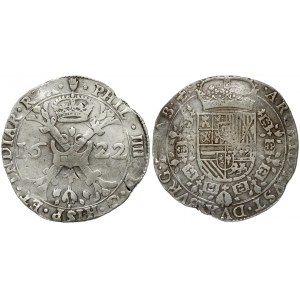Spanish Netherlands BRABANT 1 Patagon 1622 Antwerp. Philip IV(1621-1665). Averse...