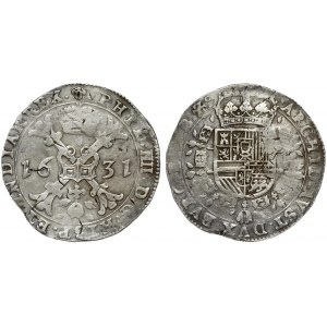 Spanish Netherlands BRABANT 1 Patagon 1631 Brussels. Philip IV(1621-1665). Averse...