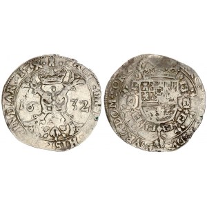 Spanish Netherlands TOURNAI 1 Patagon 1632 Philip IV(1621-1665). Averse: Date divided by St. Andrew's cross...