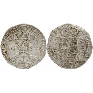 Spanish Netherlands TOURNAI 1 Patagon 1650 Philip IV(1621-1665). Averse: Date divided by St. Andrew's cross...