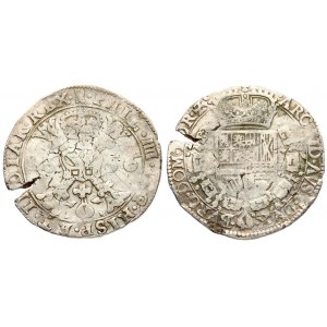 Spanish Netherlands TOURNAI 1 Patagon 1656 Philip IV(1621-1665). Averse: Date divided by St. Andrew's cross...