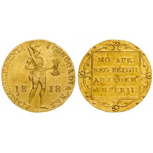 Netherlands 1 Ducat 1818 St Petersburg Mint. Imitating a gold Ducat of Willem I Rare Russia 1 Ducat 1818...