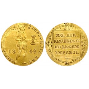 Netherlands 1 Ducat 1849 St Petersburg Mint. Imitating a gold Ducat of Willem II Rare Russia 1 Ducat 1849...