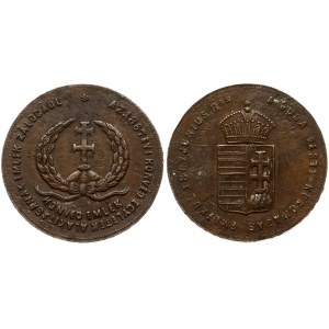 Austria Hungary Medal 1867 Coronation of Franz Joseph.  Franz Joseph (1848-1916). Averse: Coat of arms. Lettering...