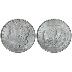 USA 1 Dollar 1902 O 'Morgan Dollar' New Orleans. Averse: Liberty head; facing left. Lettering: E·PLURIBUS·UNUM LIBERTY...