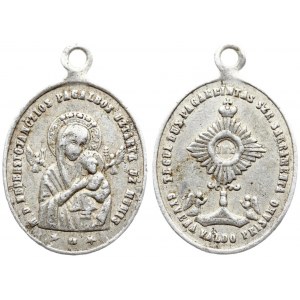 Lithuania Medal (1890) Warzsawa end of the 19th century. Averse: M.D. neperstojanczios pagalbos užtaryk už mus*PB*...