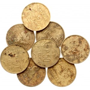 Lithuania 50 Centų 1925 Averse: National arms. Reverse: Value to right of sagging grain ears. Edge Description: Plain...