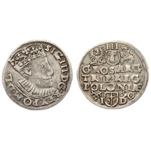Poland 3 Groszy 1590 Poznan Sigismund III Vasa (1587-1632) - crown coins Poznan; large bust of the king...