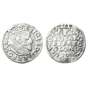 Poland 3 Groszy 1593 Poznan. Sigismund III Vasa (1587-1632). Crown coins. Averse: Crowned bust right. Reverse: Value...