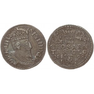 Poland 3 Groszy 1598 Olkusz. Sigismund III Vasa (1587-1632). Crown coins. Averse: Crowned bust right. Reverse: Value...