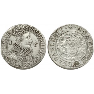 Poland Gdansk 1 Ort 1623 Sigismund III Vasa (1587-1632). Averse: Sigismund III in ruff collar divides 1-6. Reverse...