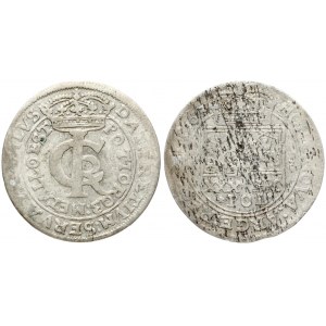 Poland 1 Gulden (Tymf) 1663 AT. John II Casimir Vasa (1649–1668). Averse: Crowned monogram. Reverse: Crowned shield...