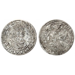 Poland 6 Groszy 1663 John II Casimir Vasa (1649–1668). Averse: Large crowned bust right in linear circle. Reverse...