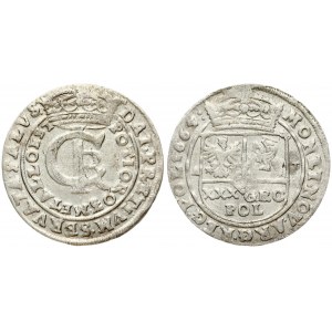 Poland 1 Gulden (Tymf) 1665 AT. John II Casimir Vasa (1649–1668). Averse: Crowned monogram. Reverse: Crowned shield...