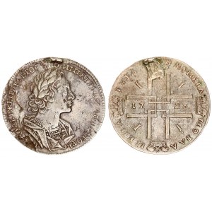 Russia 1 Rouble 1723 Red mint. Moscow. Peter I the Great (1682-1725). Av: Laureate. draped and cuirassed bust right...