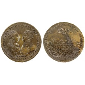 Russia  Medale 1813 Alexander I (1801-1825).  Brass chip 1813 (Stettner).  Crucial battle of nations near Leipzig. Face...