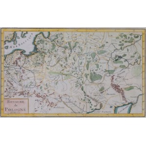MAPA, KRÓLESTWO POLSKI, Francja, Paryż, Jenvilliers, 1735