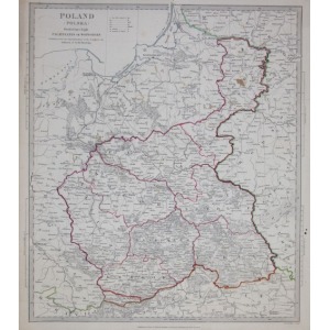 MAPA KRÓLESTWA POLSKIEGO, Londyn, Baldwin & Cradock, 1831