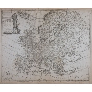 MAPA EUROPY, Emanuel Bowen, 1747