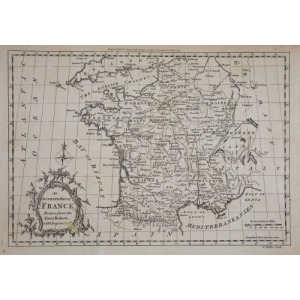 MAPA FRANCJI, Robert de Vaugondy, 1759