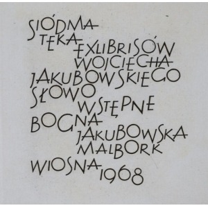 Wojciech JAKUBOWSKI, TEKA SI&Oacute;DMA EKSLIBRIS&Oacute;W, 1968