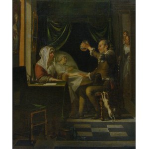 Jan Steen (1626-1679) - przypisywany, Wizyta cyrulika