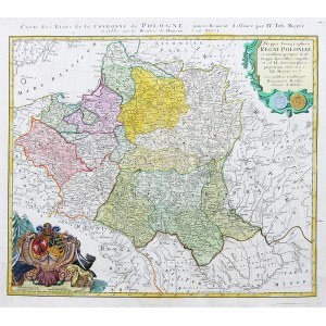 Tobias Mayer (1723-1762), Mappa Geographica Regni Poloniae ex novissimis…