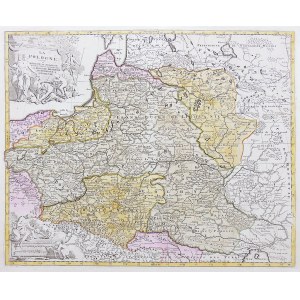 Jan Barend Elwe (2 poł. XVIII w.), La Pologne, divisee en Royaume de Pologne...