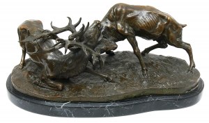 Pierre-Jules Mène (1810 Paryż-1879), Figura walczących jeleni