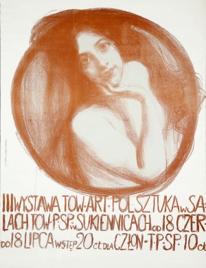 Teodor AXENTOWICZ (1859-1938), Plakat III wystawy Towarzystwa Artystów Polskich „SZTUKA”, 1899