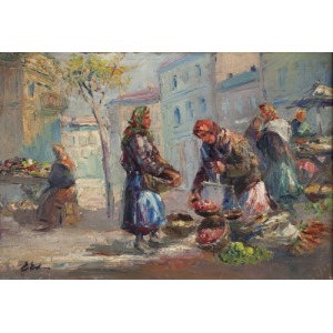 Erno ERB (1890-1943), Les commerçantes de Lviv, vers 1930
