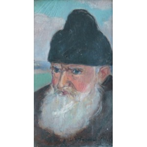 Wlastimil HOFMAN (1881-1970), Głowa starca w futrzanej czapce, 1939