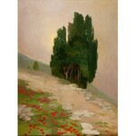 IwanTRUSZ(1869-1940), Pejzaż z cyprysami