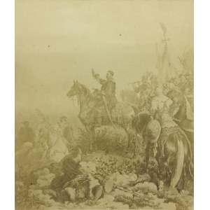 Walery RZEWUSKI (1837-1888) - fotografował, Juliusz KOSSAK (1824-1899) - malował, Jan III Sobieski na Kalhlenbergu błogosławi szarżę na Turków w czasie Bitwy pod Wiedniem, przed 1888