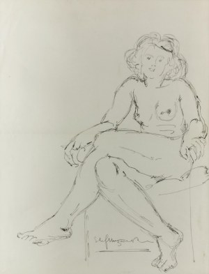 Stefan MROŻEWSKI (1894-1975), Akt siedzącej kobiety