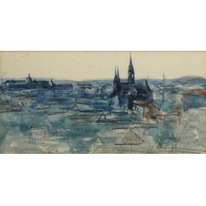 Malarz nieokreślony, XX w., Panorama miasta, 1924