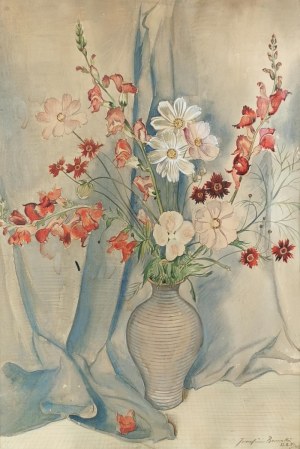 Joachim BANSKI, XX w., Kwiaty w wazonie, 1940