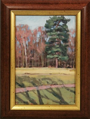 Basile POUSTOCHKINE (1893-1973), Pejzaż z drzewami