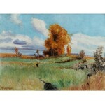 Tadeusz STRYCHARSKI, XX w., Spacer wśród łąk, 1921