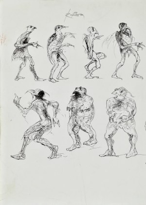 Roman BANASZEWSKI (1932-2021), Szkice postaci baśniowych
