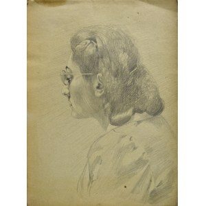 Ludwik MACIĄG (1920-2007), Portret kobiety w okularach