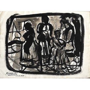 Kazimierz PODSADECKI (1904-1970), Scena figuralna, 1957