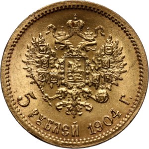 Russia, Nicholas II, 5 Roubles 1904 (АР), St. Petersburg