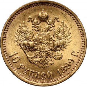 Rosja, Mikołaj II, 10 rubli 1899 (АГ), Petersburg