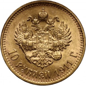 Russia, Nicholas II, 10 Roubles 1911 (ЭБ), St. Petersburg