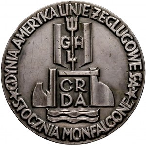 II RP, medal z 1934 roku, wybity z okazji wodowania statku transatlantyckiego MS Piłsudski