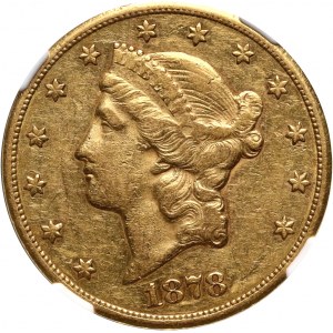 USA, 20 Dollars 1878 CC, Carson City, Liberty Head