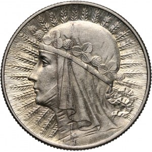 II RP, 5 złotych 1934, Warszawa, Głowa kobiety